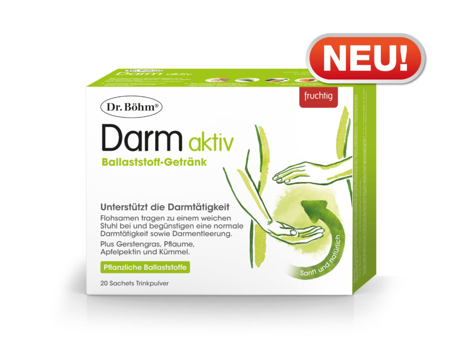 NEU! Dr. Böhm® Darm aktiv - die pflanzliche Lösung bei Verstopfung und hartem Stuhlgang