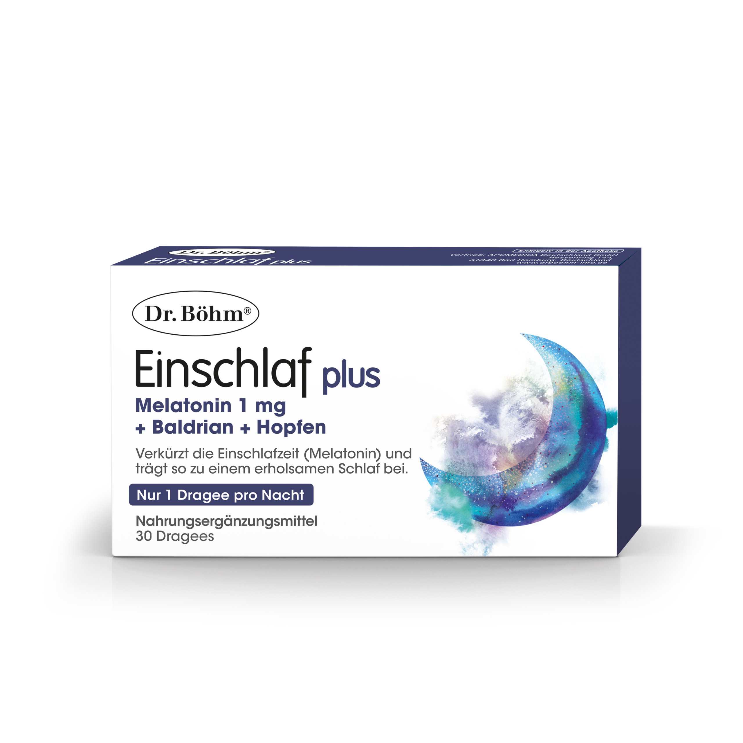 Dr. Böhm® Einschlaf plus mit Melatonin, Baldrian und Hopfen