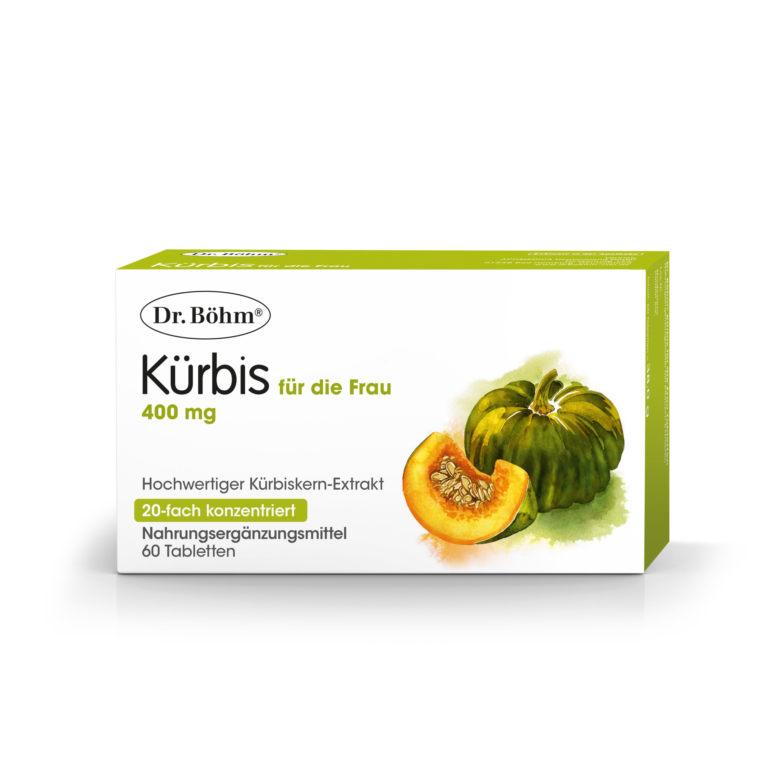 Dr. Böhm® Kürbis für die Frau 400 mg - hochwertiger Kürbiskern-Extrakt 20-fach konzentriert