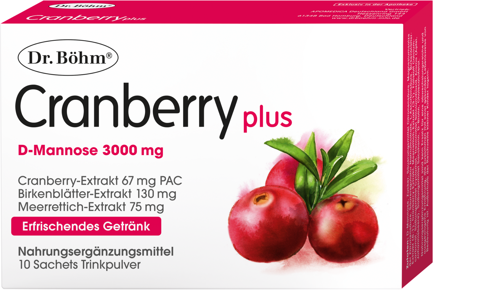 Dr. Böhm® Cranberry plus mit 3000 mg D-Mannose