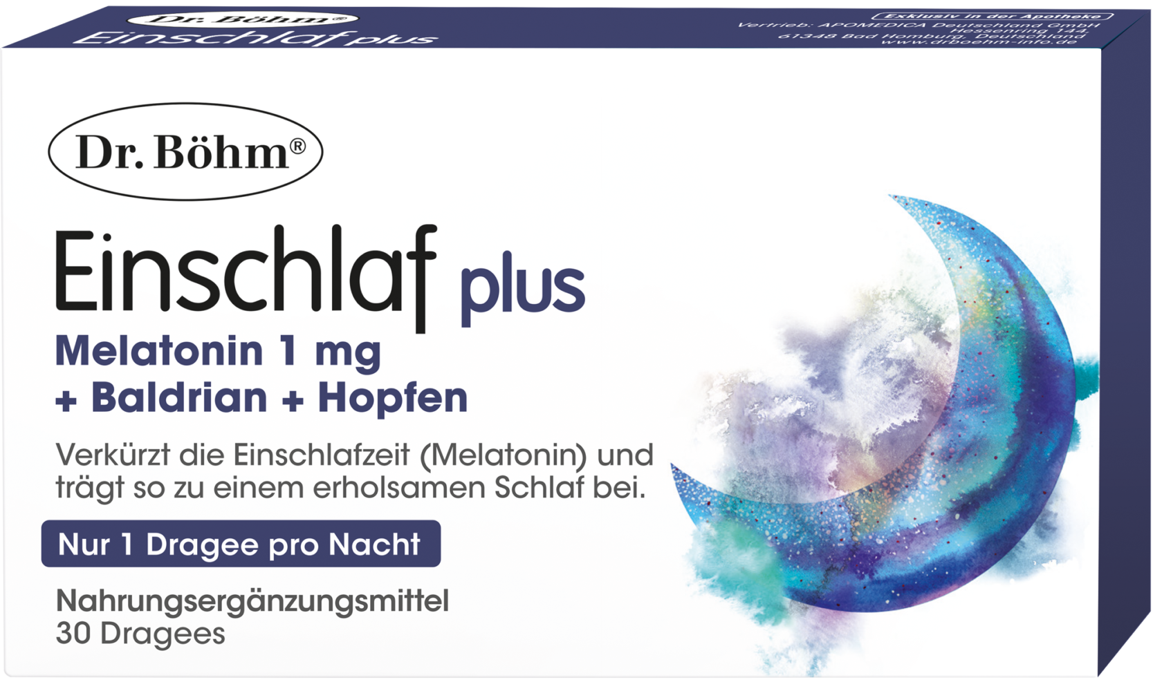 Dr. Böhm® Einschlaf plus mit Melatonin, Baldrian und Hopfen