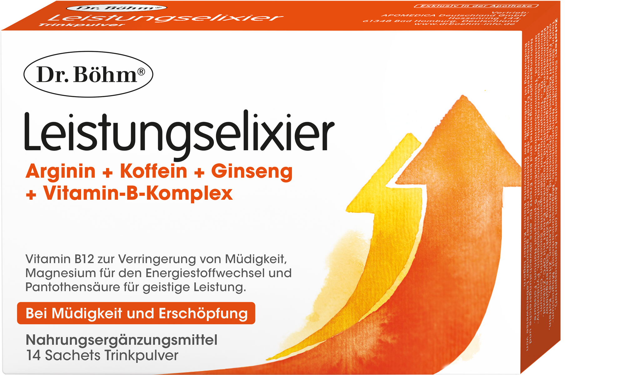 Dr. Böhm® Leistungselixier mit Arginin, Koffein, Ginseng, und Vitamin-B-Komplex